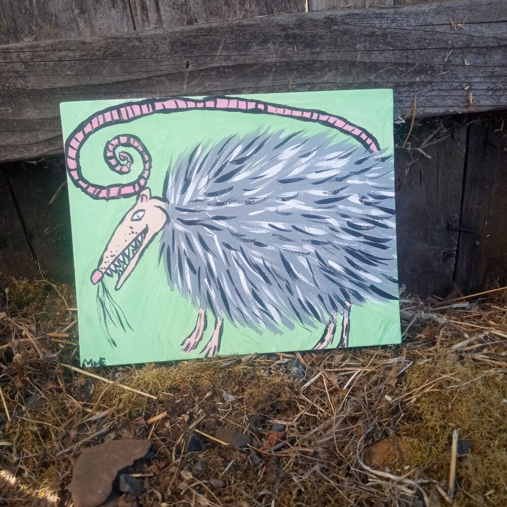 Possum Folk Art Painting - Picture 5 of 13